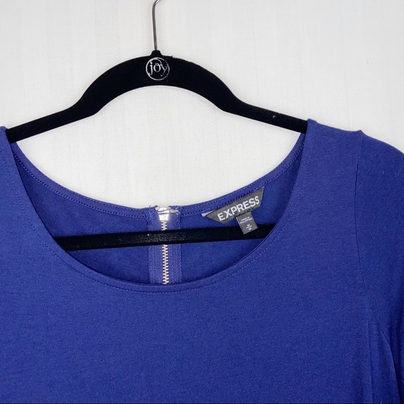 Royal Blue Express Zip Back Swing Dress Medium - Picture 2 of 4